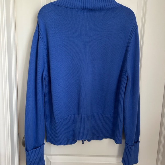 Talbots Blue Zip Up Sweater Jacket - Picture 4 of 6